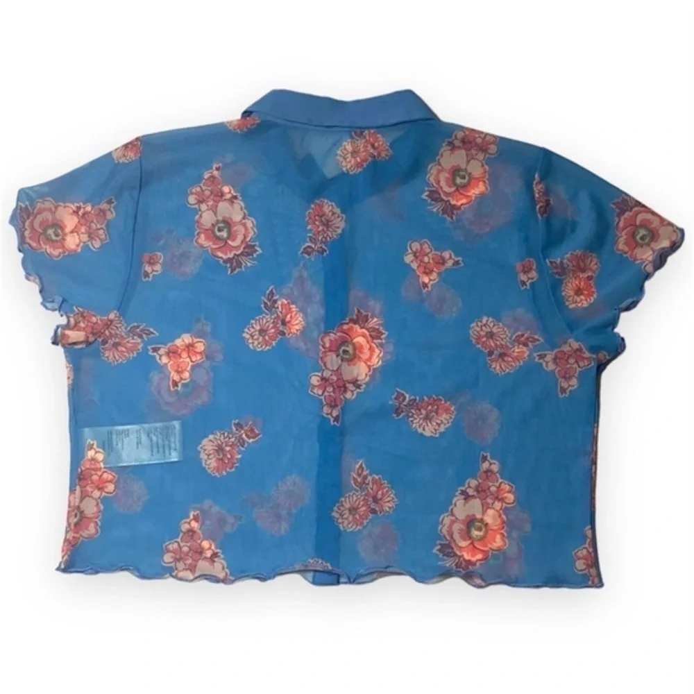 FREE PEOPLE FLORAL CROP TOP - Picture 2 of 4